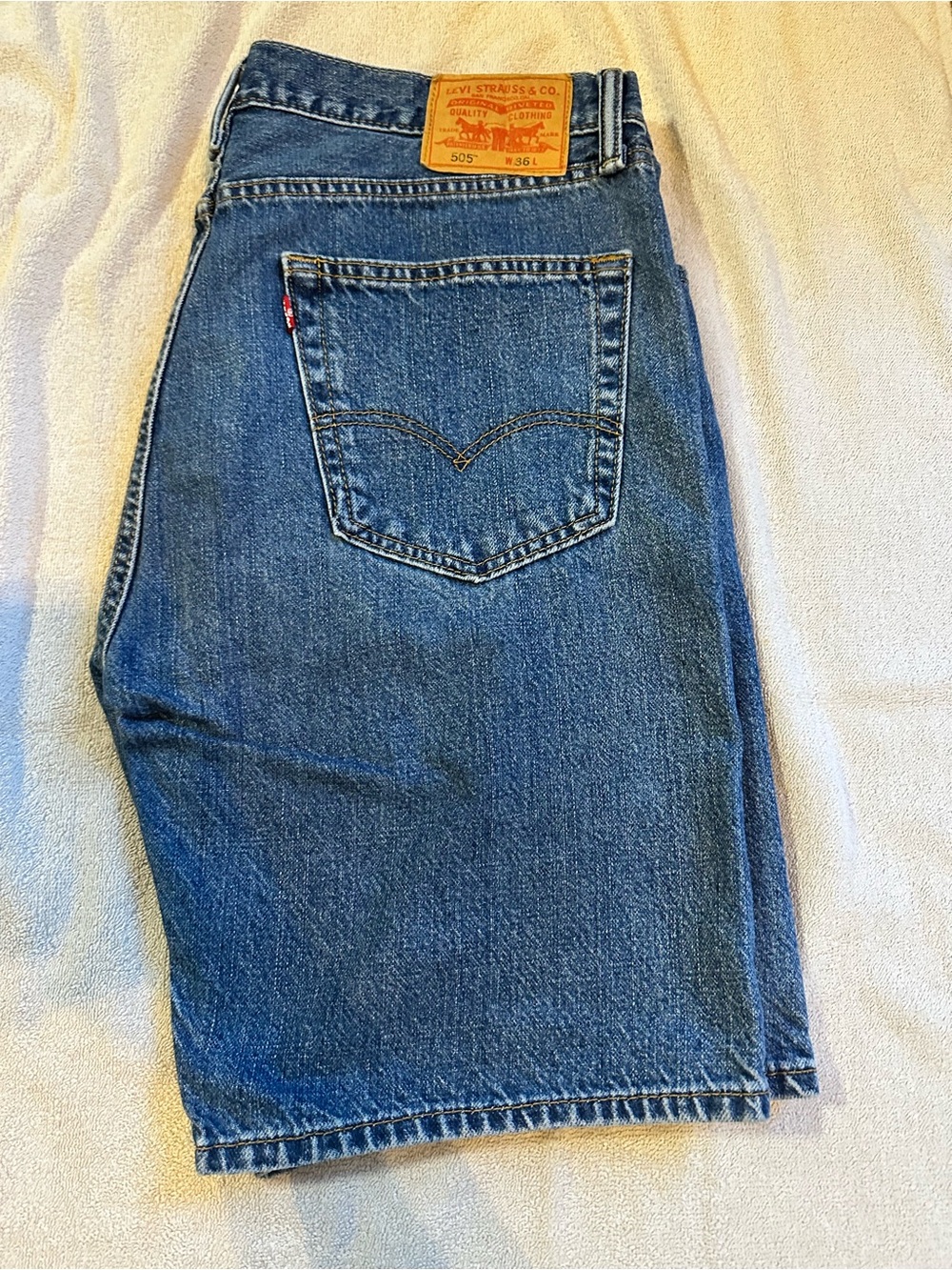 Levi's Blue Denim Shorts 505 Size 36